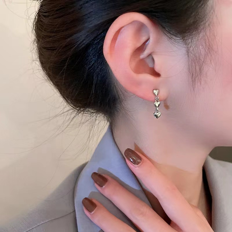 Set 6 Khuyên Tai Hình Trái Tim/Gấu/Cherry Thời Trang Cho Nữ