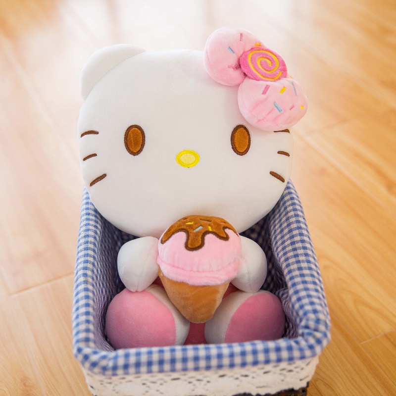 Gấu bông mèo Hello Kitty váy hồng kích thước 30-40-55cm NEOCI