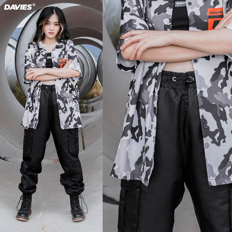 Quần dài nam đẹp local brand Davies - quần dài túi hộp Basic Logo Box Pants.