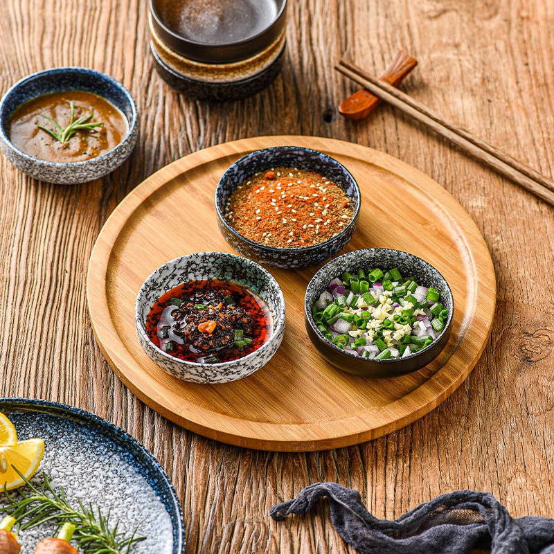 Đĩa Sứ Tròn Nhỏ Đựng Nước Chấm Phong Cách Nhật Bản