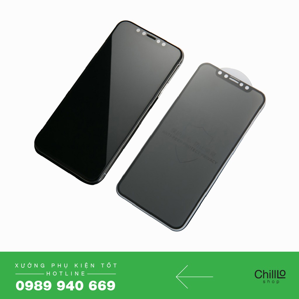 Kính Cường Lực iPhone Chống Nhìn Trộm - Miếng Dán Cường Lực Full Màn Hình Chống Nhìn Trộm Đủ Các Dòng Điện Thoại iPhone