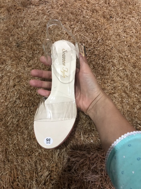 Sandal quai gót trong 7cm( hàng Việt Nam vnxk)