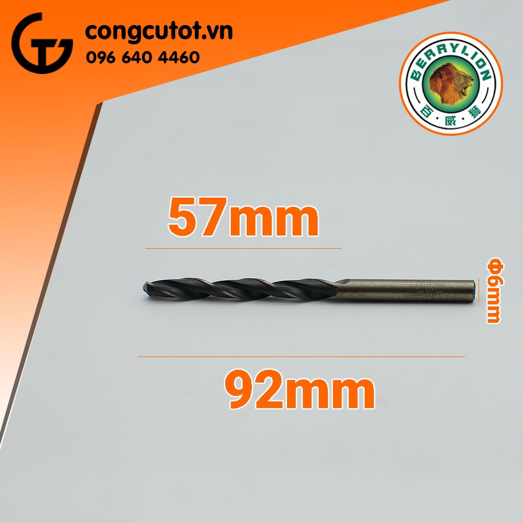 MŨI KHOAN INOX 6MM BERRYLION 041501060