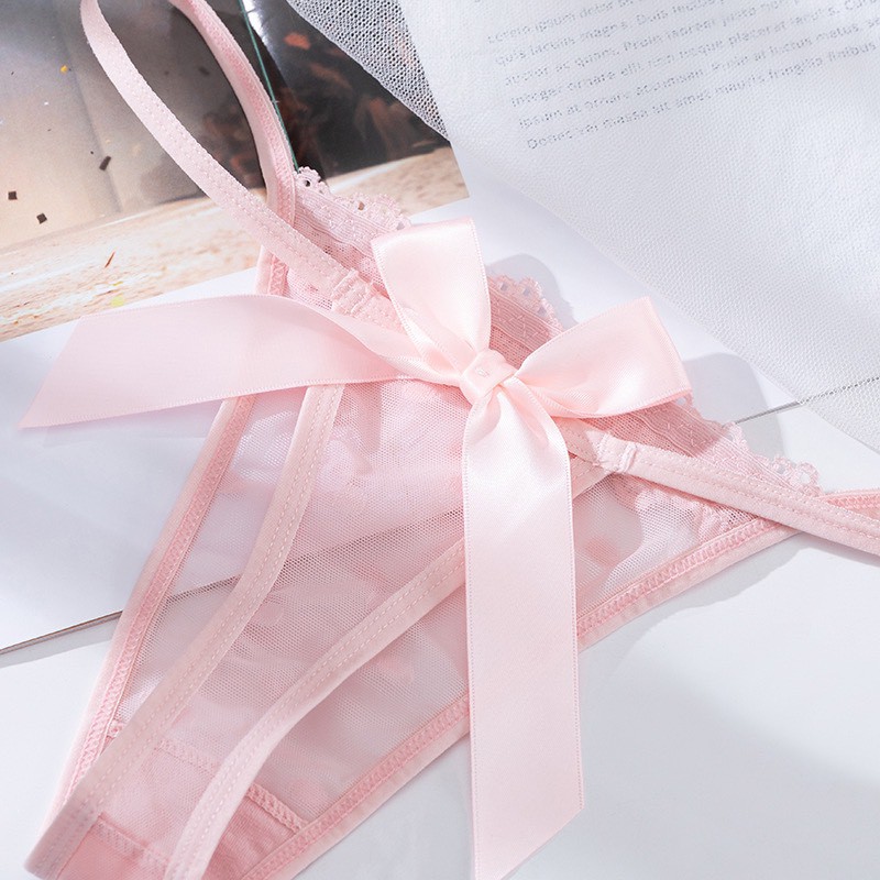 Quần Lót Nữ Ren lọt khe xuyên thấu dây hai mảnh đính nơ to điệu đà sexy quyến rũ mã 8065 | BigBuy360 - bigbuy360.vn