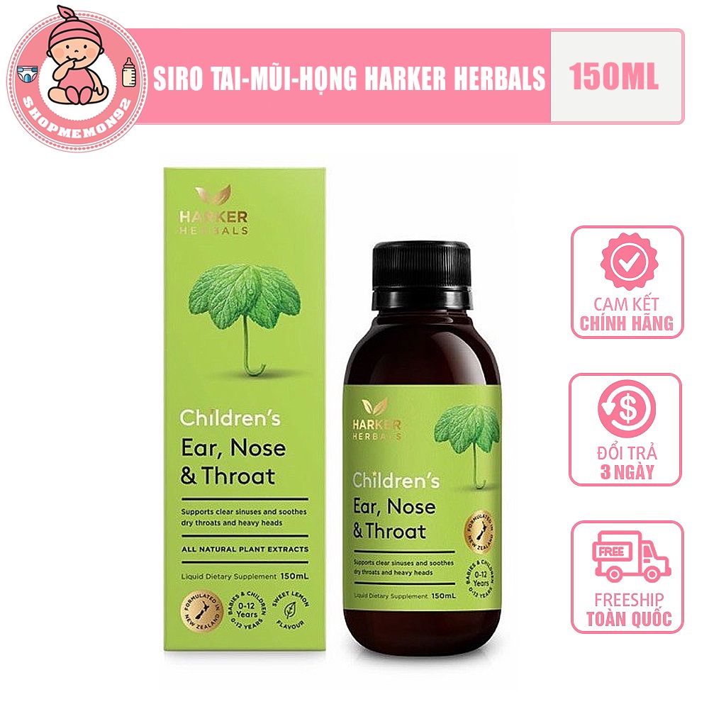 Siro ho Harker Herbals xanh lá - Childrens Ear, Nose &amp; Throat