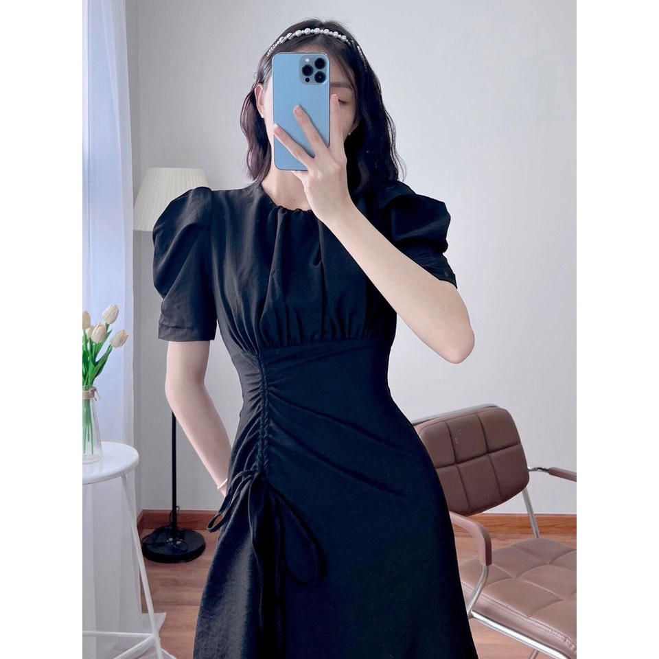 LIKEHER - ĐẦM BODY CỔ TRÒN RÚT DÂY D5