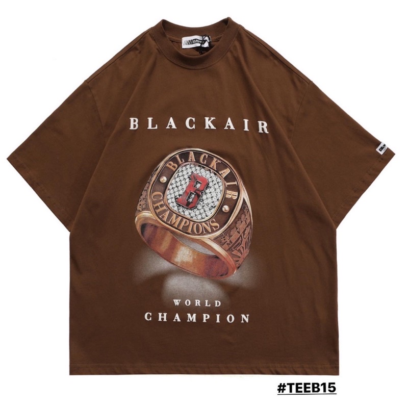 Áo phông Blackair chính hãng 100% Cotton 2 chiều hình nhẫn champion