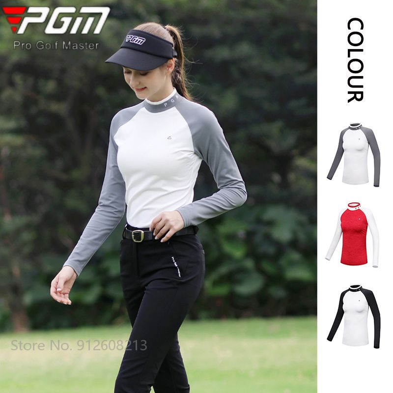 Áo Thun Đánh Golf Tay Dài Dáng Ôm Mềm Mại Co Giãn Thoáng Khí Thời Trang Cho Nữ