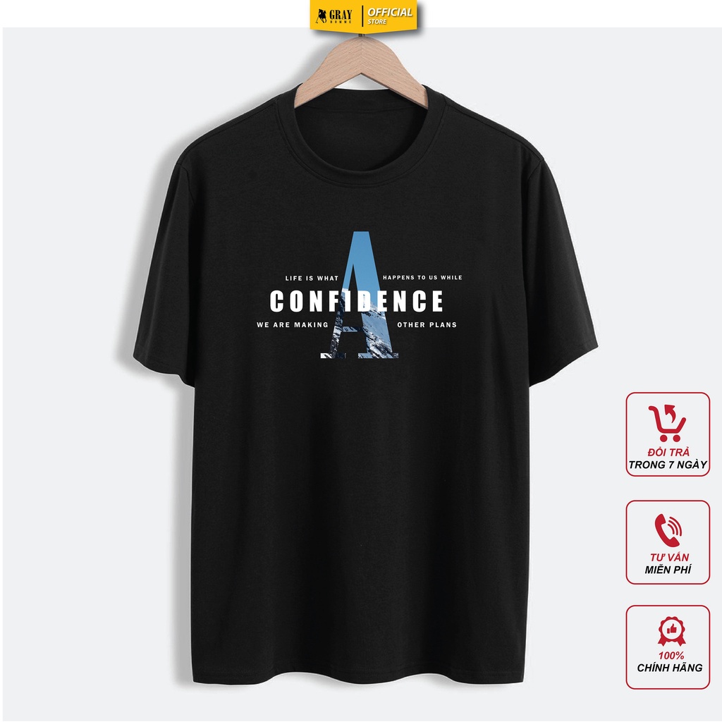 Áo thun nam nữ cổ tròn GRAYHOMME vải Cotton xu xịn dáng unisex - TSG002