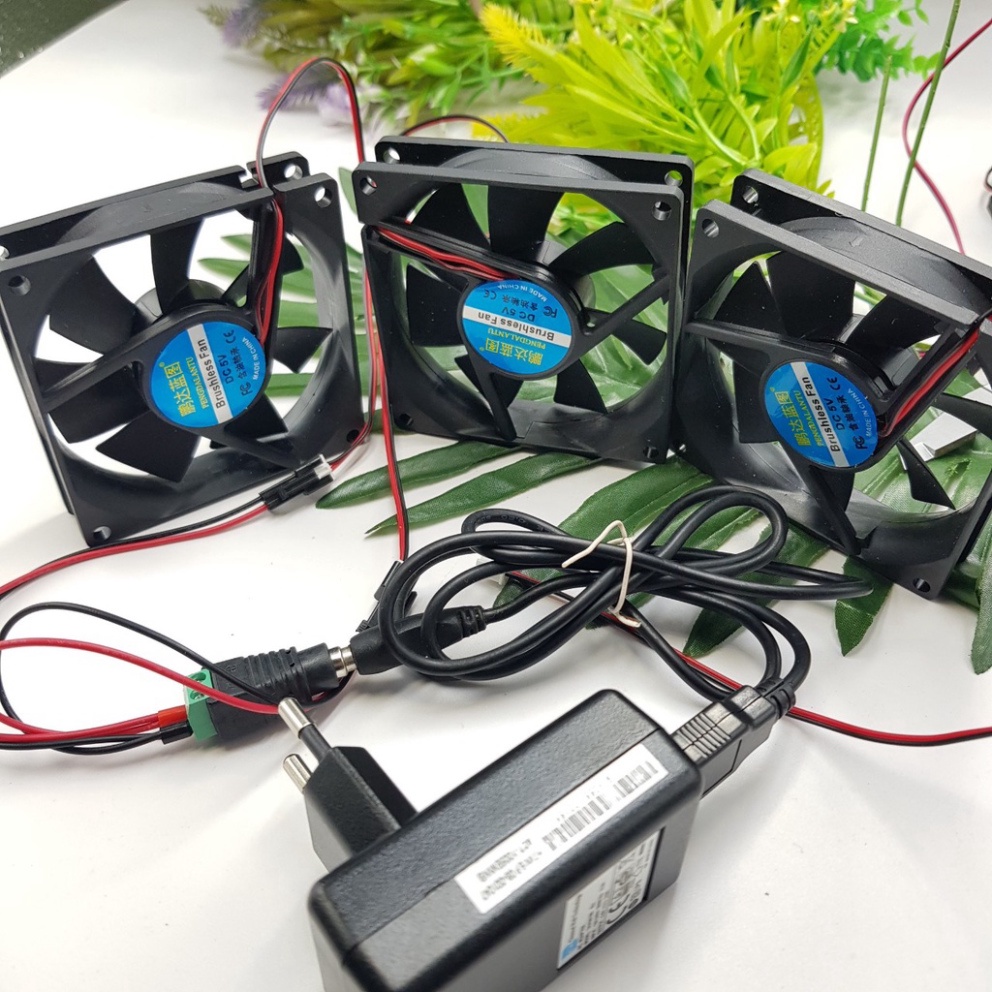 Quạt Tản Nhiệt 5V 8x8CM 3200RPM 2 Chân Quạt hút mùi tản thồi nhiệt cho thiết bị KhoDienTu