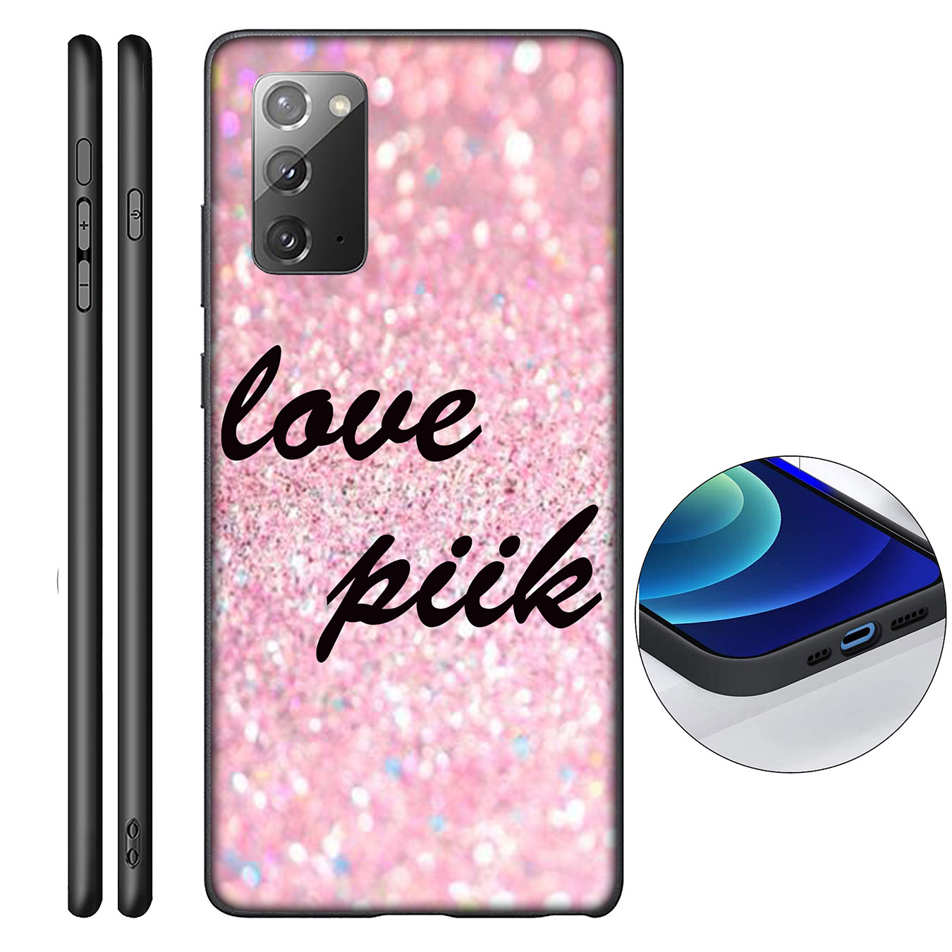 Ốp Điện Thoại Silicon Mềm Họa Tiết Chữ Love Màu Hồng Cho Samsung Galaxy A02s J2 J4 Core J5 J6 Plus J7 Prime J6 + A42 +