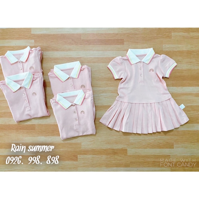 Váy polo cầu vồng cho bé- ảnh thật