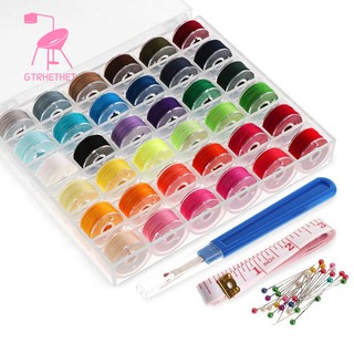 Bộ 36 cuộn chỉ thêu nhiều màu sắc kèm hộp đựng