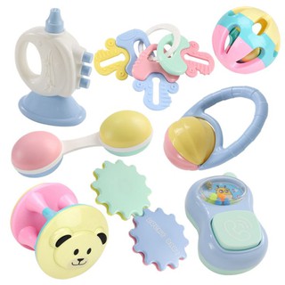 Bộ Lục Lạc Xúc Xắc, Gặm Nướu,11 Chi Tiết  - ĐỒ CHƠI CHO TRẺ SƠ SINH - ĐỒ CHƠI GIÁO DỤC SỚM CHO TRẺ