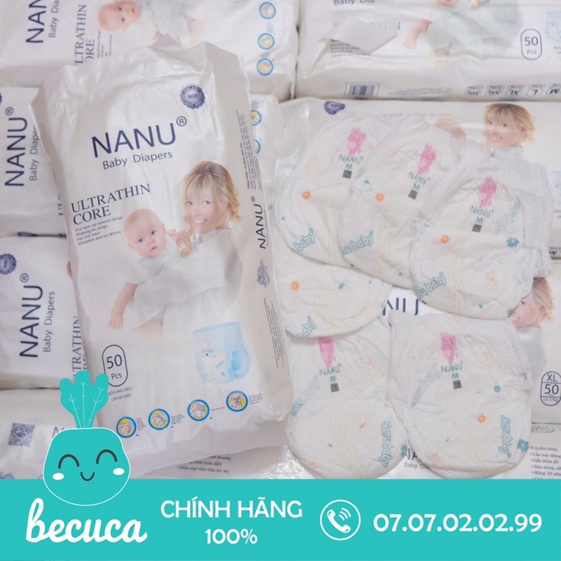 [Baby] COMBO 50 BỈM QUẦN NANU M/L/XL/XXL/XXXL