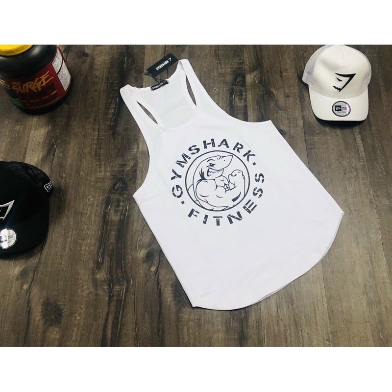 ÁO BA LỖ GYMSHARK LOGO TRÒN - ÁO TANKTOP TẬP GYM CAO CẤP THUN COTON MÁT MẺ