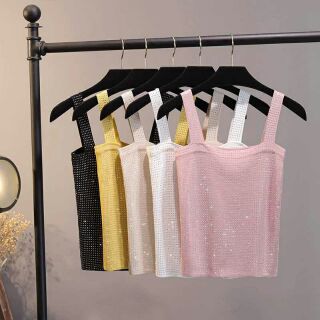 Áo 2 dây đính đá Quảng châu