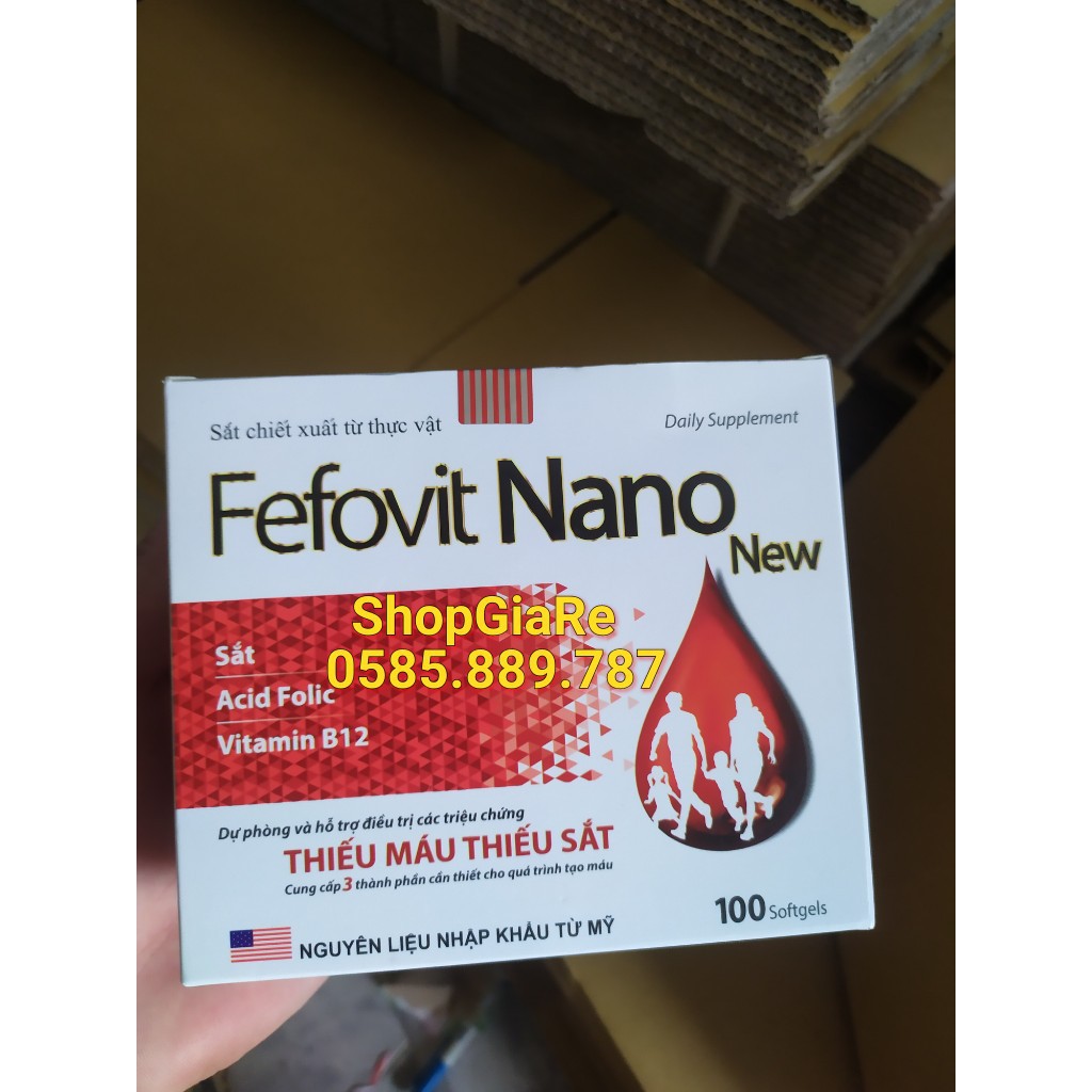 Fefovit Nano bổ sung sắt và vitamin giảm thiếu máu do thiếu sắt, hỗ trợ quá trình tạo máu, quá trình tạo hồng cầu