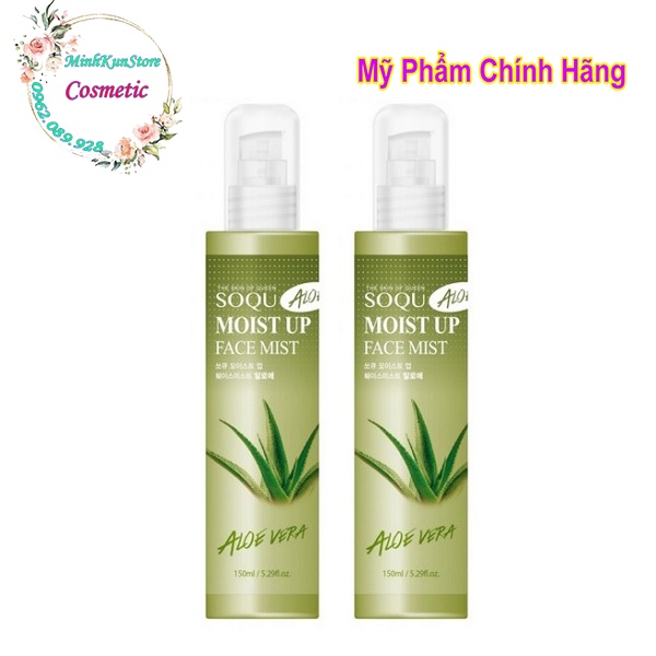 Xịt khoáng lô hội Aspasia Moist Up Face Mist Hàn Quốc 150ml khoáng nha đam dưỡng trắng da chính hãng