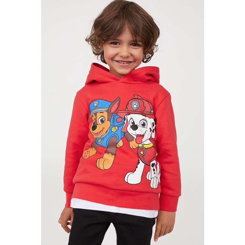 Bộ dài tay thu đông bé trai - Set bộ nỉ hoodie PAW PATROL HM cho bé trai size 2-10t