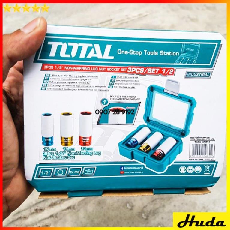 Bộ 3 đầu khẩu tiếp tuýp lục giác Total - Ingco 1234