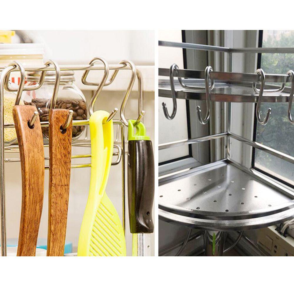 KRNY Giá Treo Đồ Dùng Nhà Bếp Hình Chữ S Bằng Thép Không Gỉ Tiện Dụng
