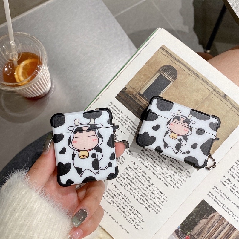 Case Airpod 1/2/Pro Hình Bò Sữa Cu Shin