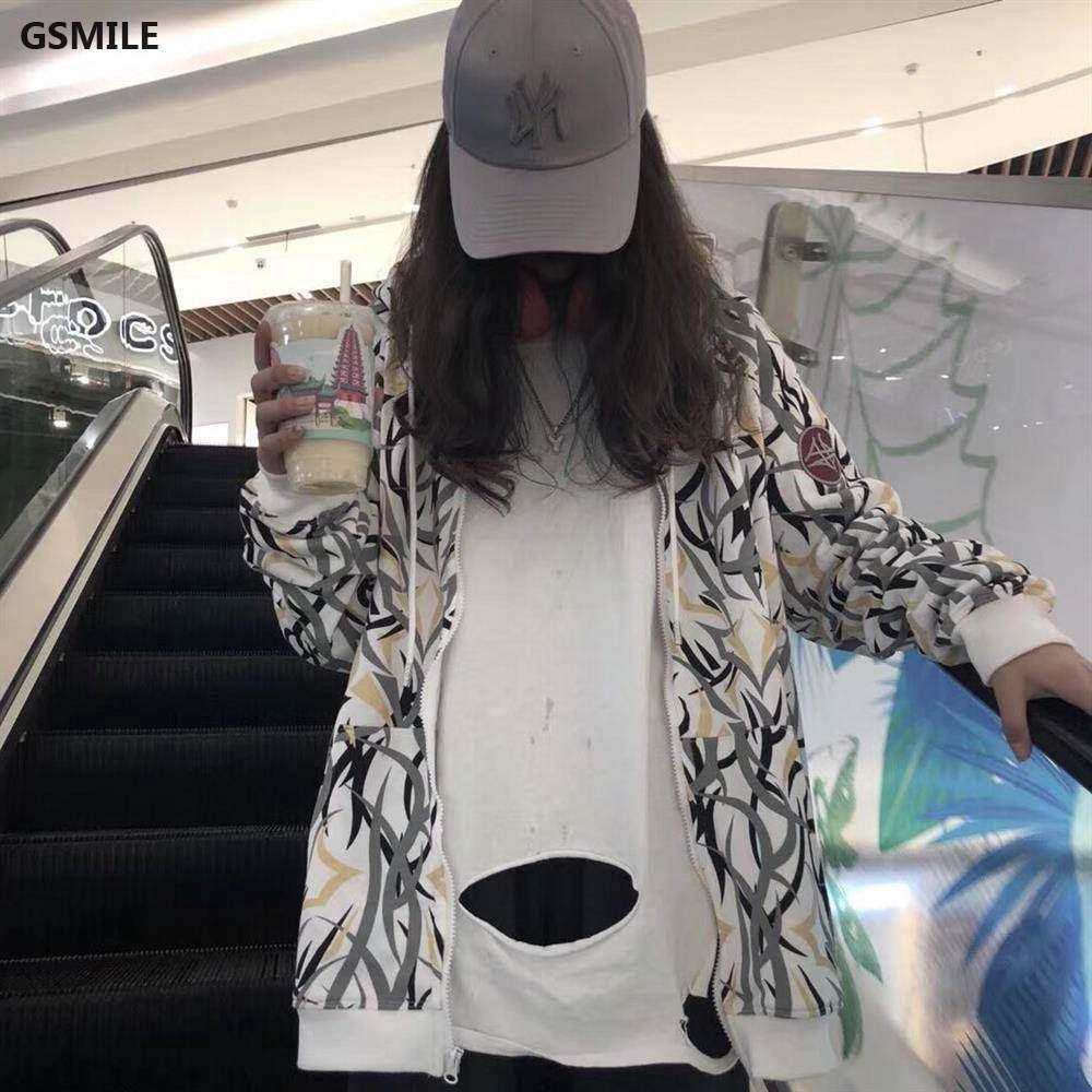 Áo khoác dáng rộng có khóa kéo phong cách Hàn Quốc retro | BigBuy360 - bigbuy360.vn