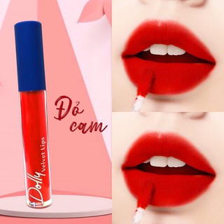[ Màu đỏ cam ]son Dolly velvet blue cao cấp siêu lỳ