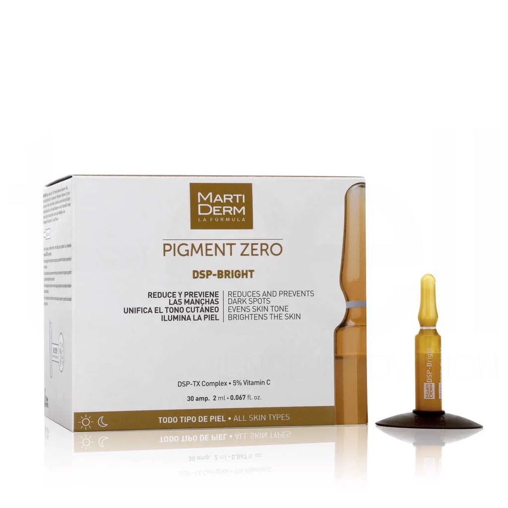 Ampoule dưỡng sáng đều màu da, giảm đốm sắc tố  MartiDerm Pigment Zero DSP Bright (30 x 2ml) - AJA'S SKINLAB