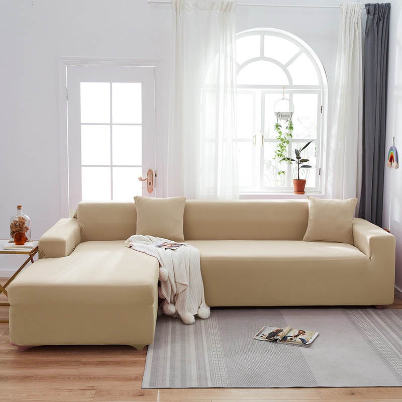 Vỏ Bọc Ghế Sofa 1 / 2 / 3 / 4 Chỗ Ngồi Hình Chữ L Chống Trượt Không Thấm Nước Co Giãn