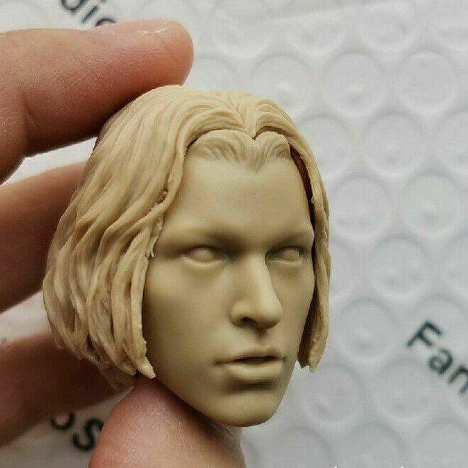 Unpainted 1/6 Female Alice Head Carved Sculpt Model Fit 12'' Action Figure