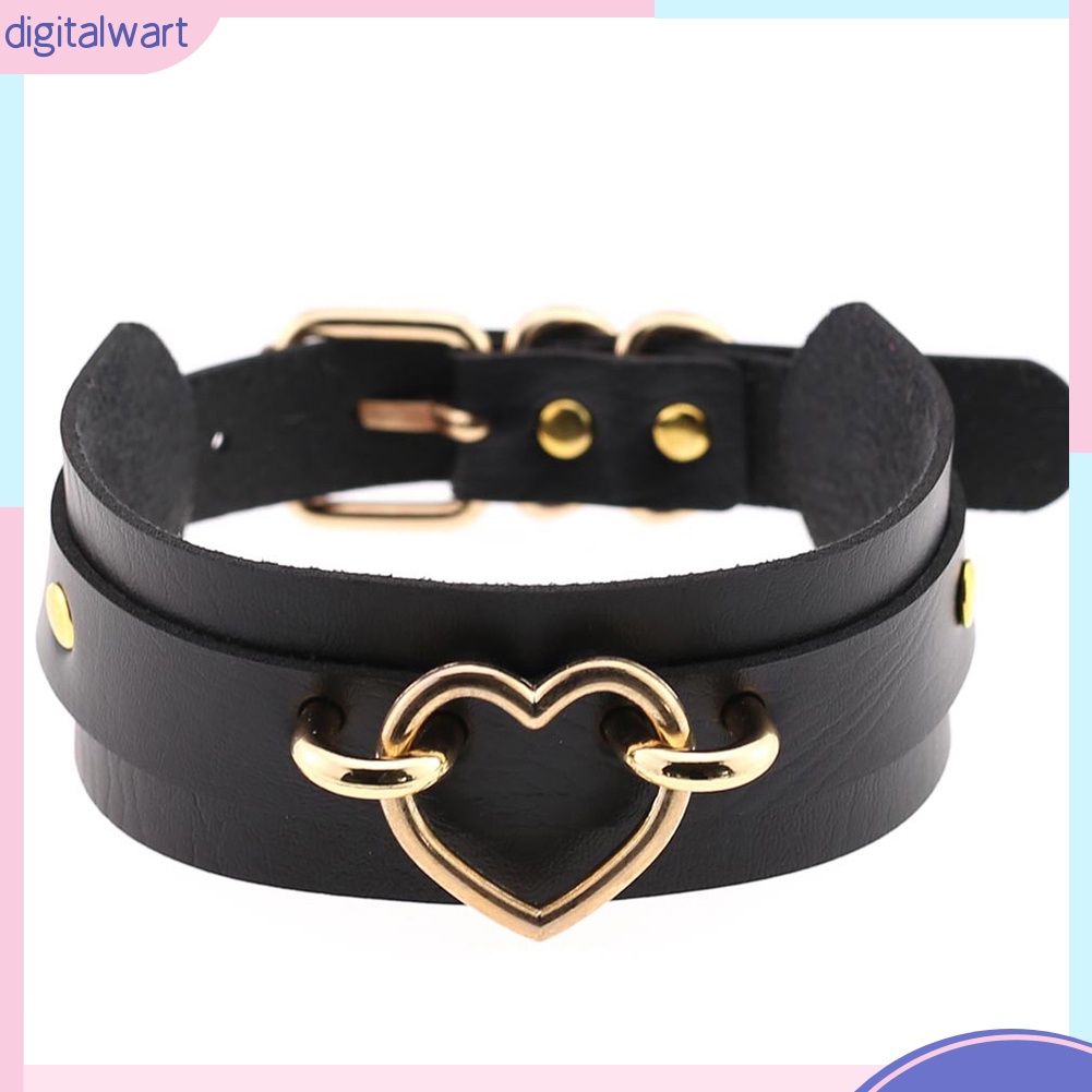 Vòng Cổ Choker Giả Da Đính Khóa Trái Tim Thời Trang