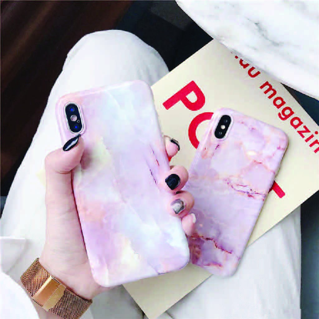 Ốp Lưng Iphone ⚡ Ốp Lưng Điện Thoại Iphone Marble Hồng ⚡ Full Size Từ Iphone 6 - 11 Promax - Tuấn Case 75