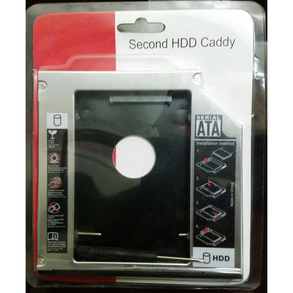 Caddy Bay dày 12.7 mm, gắn ổ cứng thứ 2 cho Laptop qua ổ đĩa DVD