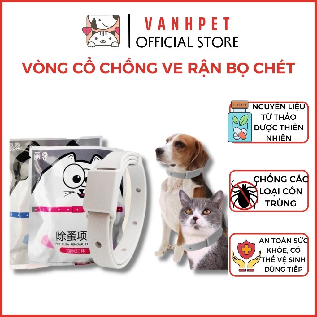 Vòng cổ chống ve rận bọ chét chó mèo - Vòng chống bọ chấy trên da lông cún, mèo - không thấm nước - vanhpet