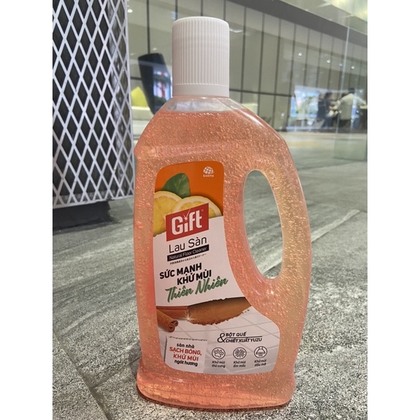 [HOT]GIFT Lau Sàn khử mùi thiên nhiên Bột Quế &amp; Chiết Xuất Yuzu 1 Lít cho Sàn/ Nền gạch/đá/gỗ luôn sáng bóng chống trơn
