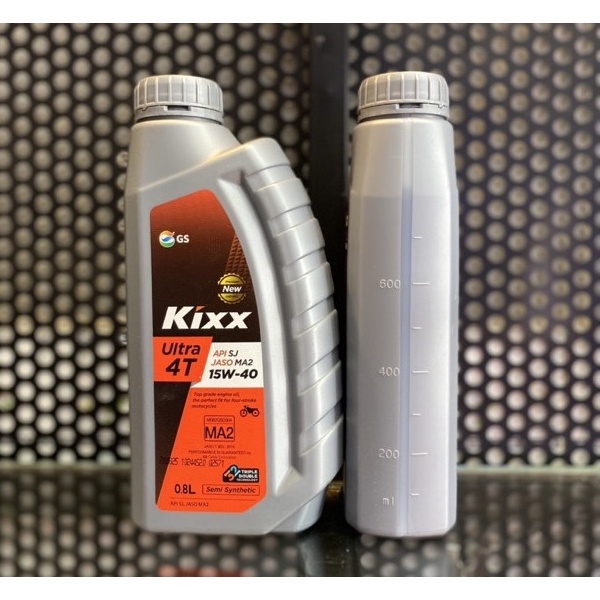 Nhớt Kixx Ultra 4T 15w40 dành cho xe số dung tích 0,8L và 1L