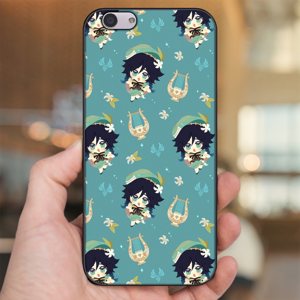 Ốp lưng Oppo F1s, F3, F3 Plus viền đen in hình Venti Genshin Impact