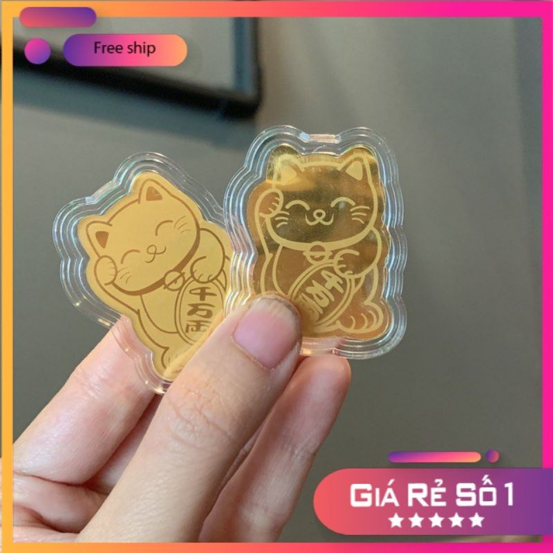 Miếng dán Mèo Thần Tài Chiêu Tài Hút Lộc