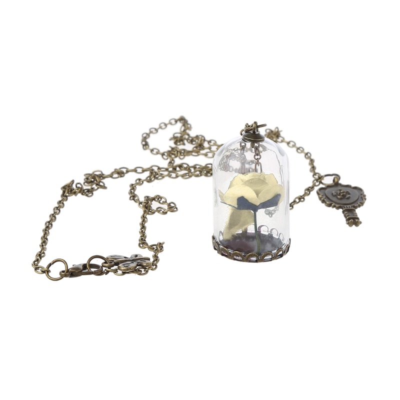 Vòng cổ Mặt Thủy Tinh Hình Người Đẹp Và Quái Vật Tinh Tế Cho Sinh Nhật