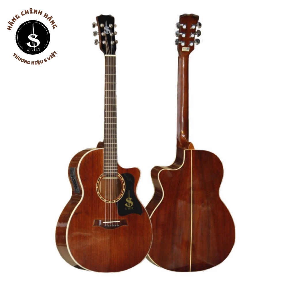 Đàn guitar gỗ hồng đào có EQ kết nối loa chính hãng S Việt mã ESAC20