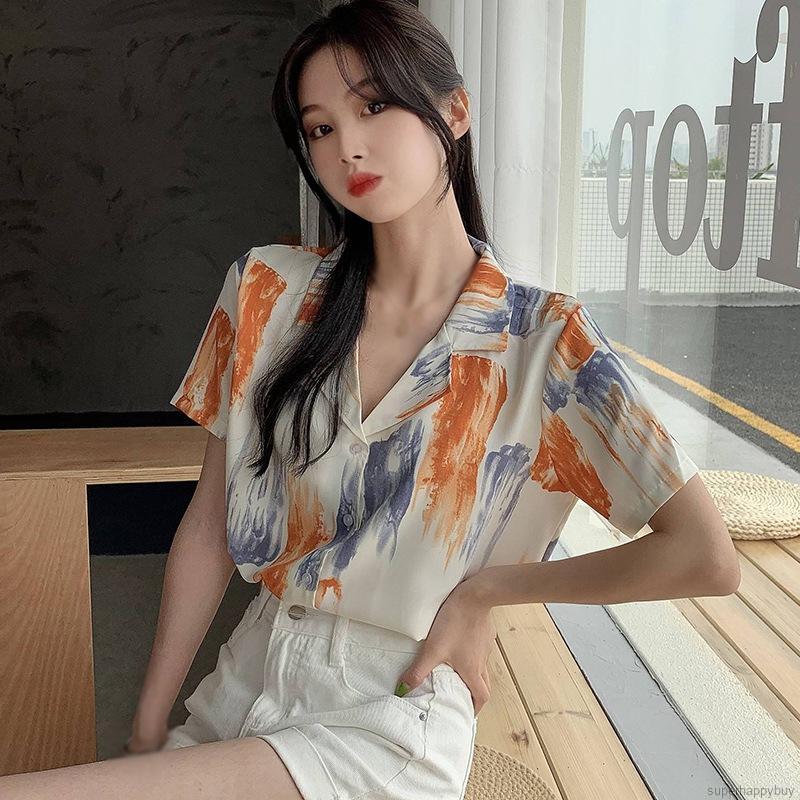 Áo Sơ Mi Voan Tay Ngắn Thời Trang Dành Cho Nữ