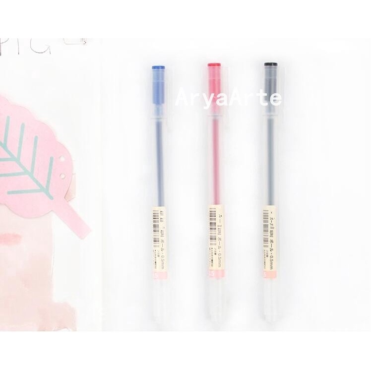 Bút Gel Mực Xanh Dương/ Đỏ/ Đen Ngòi 0.5mm