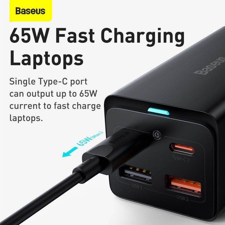 Bộ sạc nhanh đa ngăng 5 in 1 65W - 100W Baseus GaN3 Pro Desktop Powerstrip cho điện thoại và Laptop