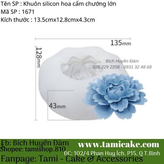 Khuôn silicon cẩm chướng lớn 1671