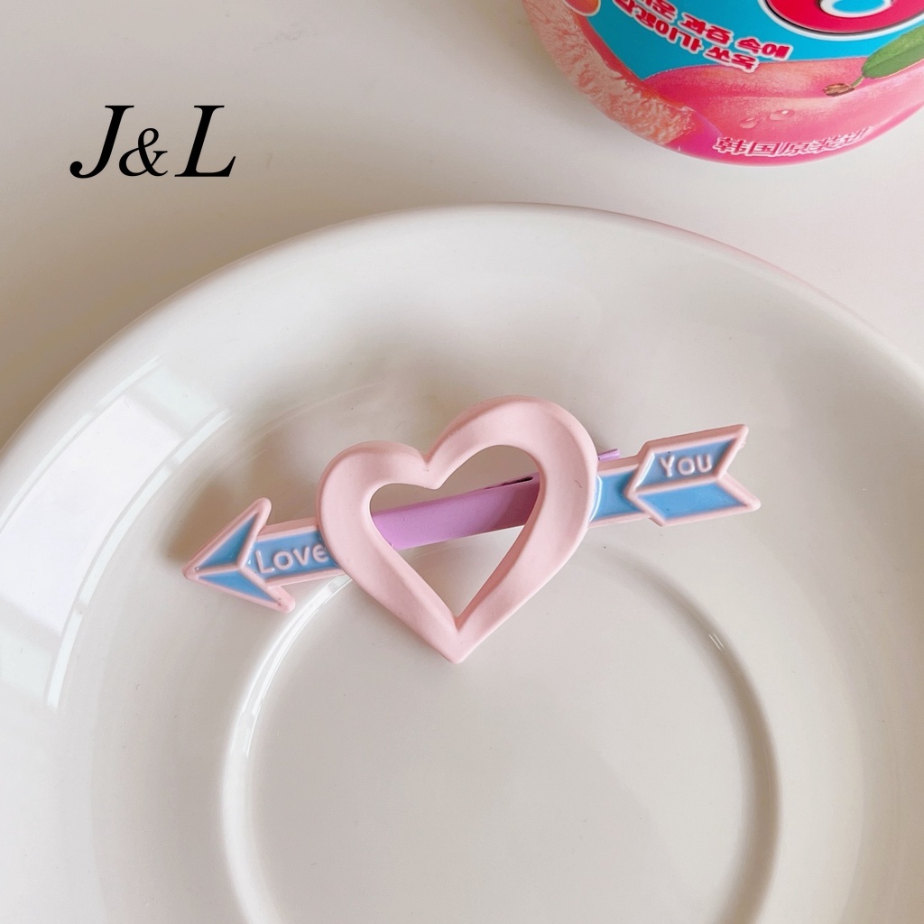 Kẹp Tóc Hình Mũi Tên Trái Tim Nhiều Màu Sắc