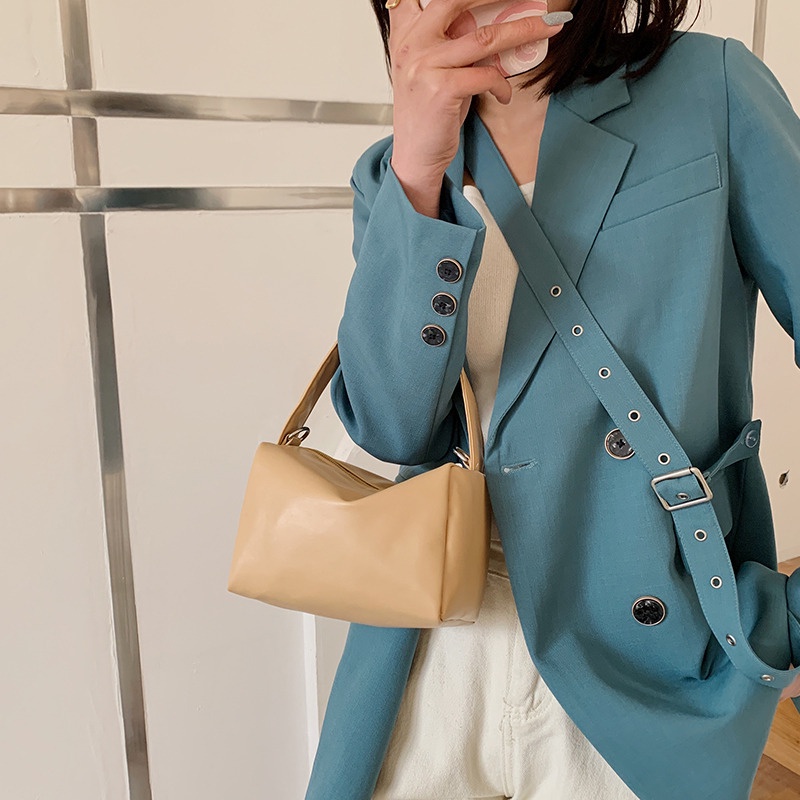 Túi Xách Da Mềm Dáng Vuông Thời Trang Mùa Xuân Phong Cách Hàn Quốc Mới Cho Nữ