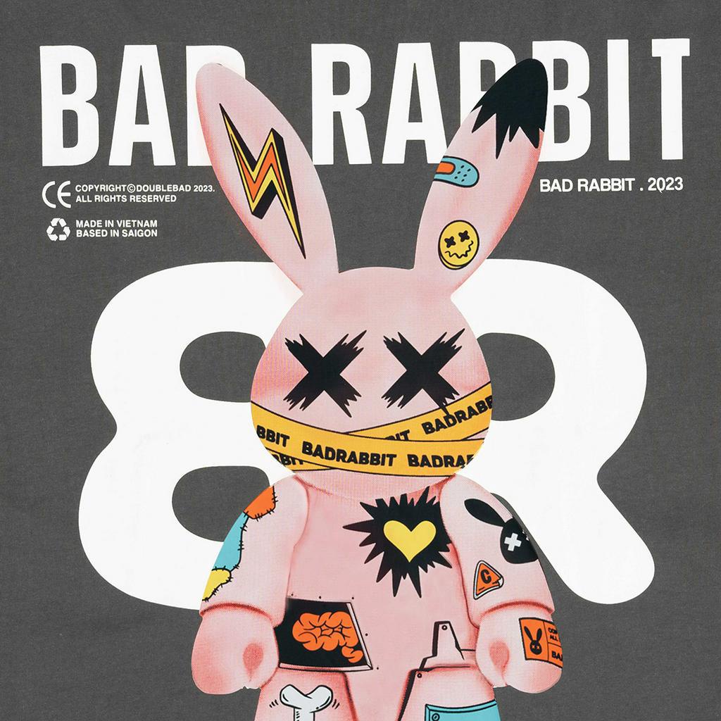 Áo Thun Unisex Bad Rabbit White - Grafflex Arts Rabbit Tee - Local Brand Chính Hãng