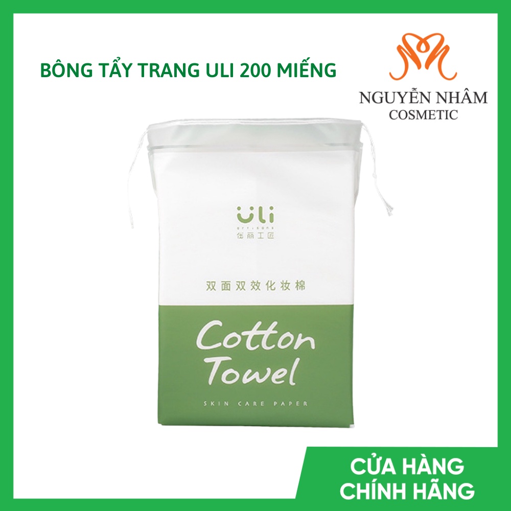 Bông Tẩy Trang ULI Cotton Pads 3 Lớp 200 miếng